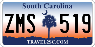 SC license plate ZMS519