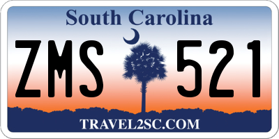 SC license plate ZMS521