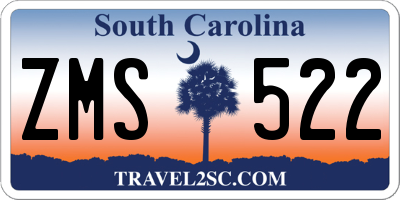 SC license plate ZMS522