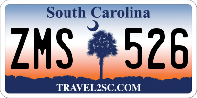 SC license plate ZMS526