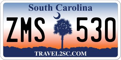 SC license plate ZMS530
