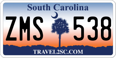 SC license plate ZMS538