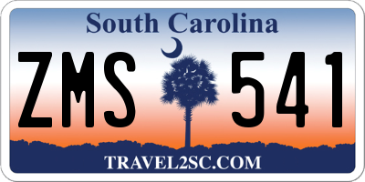 SC license plate ZMS541