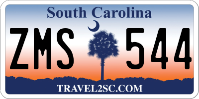 SC license plate ZMS544