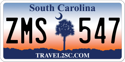 SC license plate ZMS547