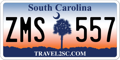 SC license plate ZMS557