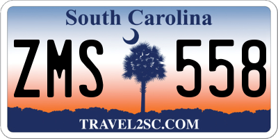 SC license plate ZMS558