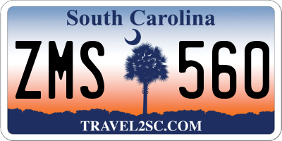 SC license plate ZMS560