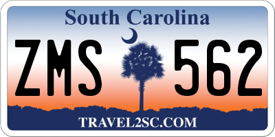 SC license plate ZMS562