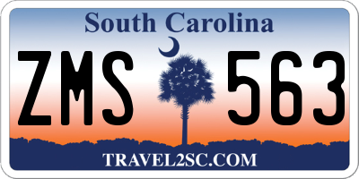 SC license plate ZMS563