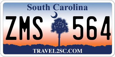 SC license plate ZMS564