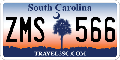 SC license plate ZMS566