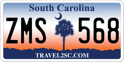 SC license plate ZMS568