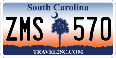SC license plate ZMS570