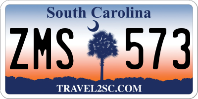 SC license plate ZMS573