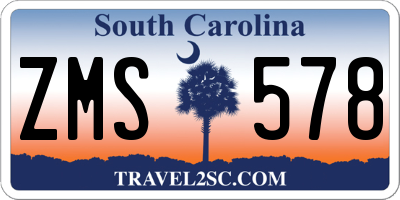 SC license plate ZMS578