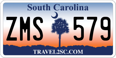 SC license plate ZMS579