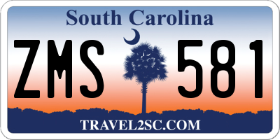 SC license plate ZMS581