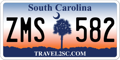 SC license plate ZMS582