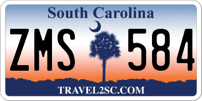 SC license plate ZMS584