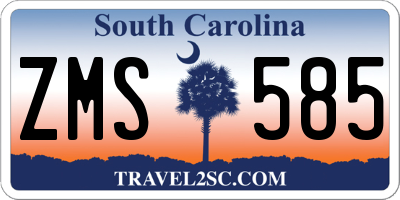 SC license plate ZMS585