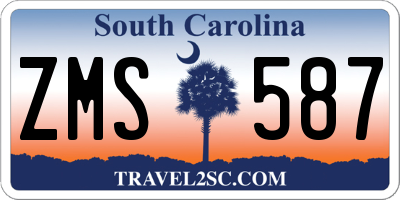 SC license plate ZMS587