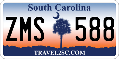 SC license plate ZMS588