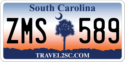 SC license plate ZMS589