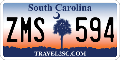 SC license plate ZMS594