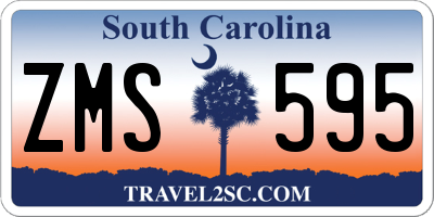 SC license plate ZMS595
