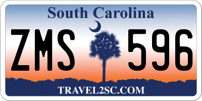SC license plate ZMS596