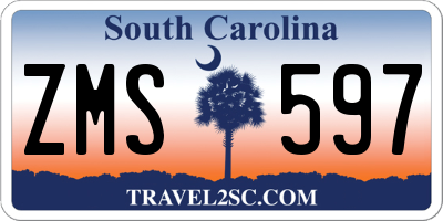 SC license plate ZMS597