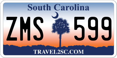 SC license plate ZMS599
