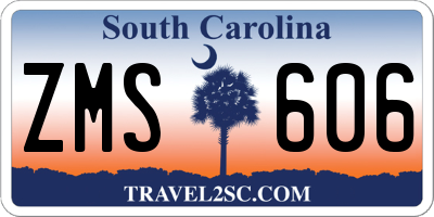 SC license plate ZMS606