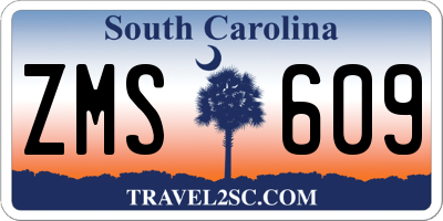 SC license plate ZMS609