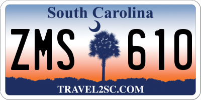 SC license plate ZMS610