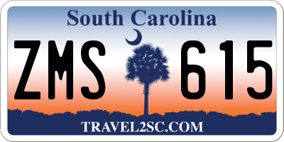 SC license plate ZMS615