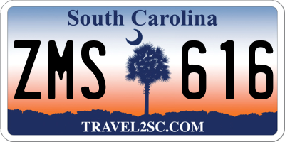 SC license plate ZMS616