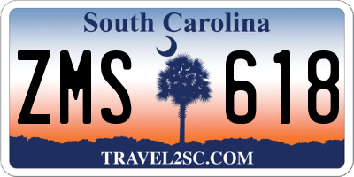 SC license plate ZMS618