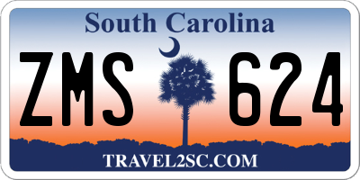 SC license plate ZMS624