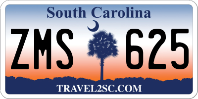 SC license plate ZMS625