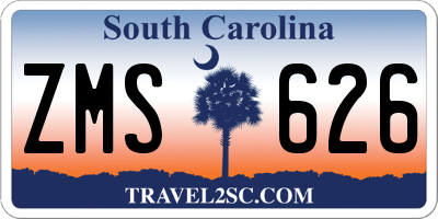 SC license plate ZMS626