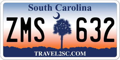SC license plate ZMS632