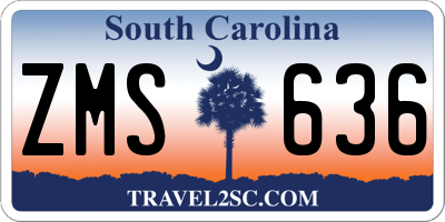 SC license plate ZMS636