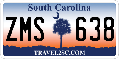 SC license plate ZMS638