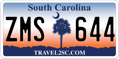SC license plate ZMS644