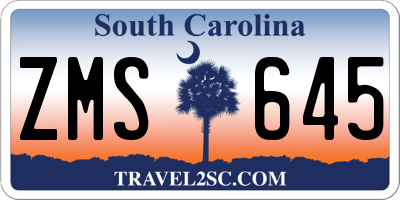 SC license plate ZMS645