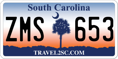 SC license plate ZMS653