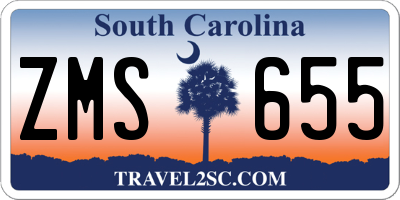 SC license plate ZMS655