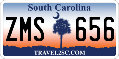 SC license plate ZMS656